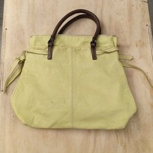Innue genuine leather purse light pistachio color